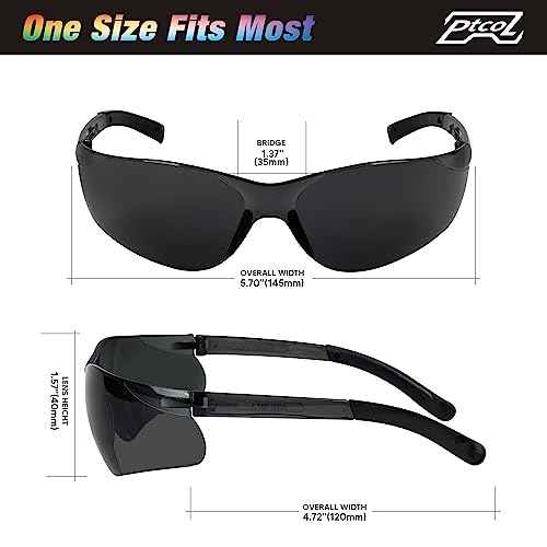24 Pack of Smoke Safety Glasses Bulk ANSI Z87.1 Scratch Resistant Polycarbonate Tinted Protective Eyewears for Women Man Lab Goggles UV Protection