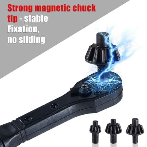 Drill Chuck Ratchet Key Wrench Spanner, Premium 2 in 1 Universal Double Head Chuck Ratchet Spanner Practical Clamping Press Tool Suitable for Electric Drills Power Tools Replacement