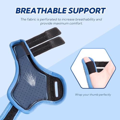 Trigger Thumb Splint, Thumb Spica Splint-Dequervains Tendonitis, CMC Joint Thumb Arthritis Brace, Thumb Stabilizer for Broken Thumb, Sprain, Ligament Tears, Fits Left & Right, L/XL