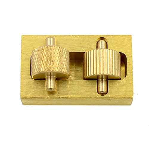 DGOL Leather Craft Brass Oil Painting Box Plus 2 Rollers DIY Mini Leather Edge Paint Tool