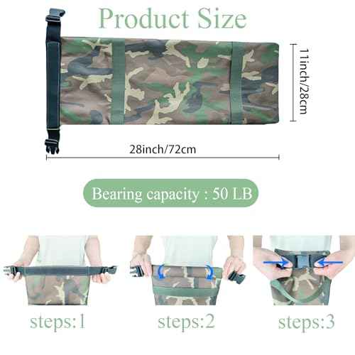 Flood Barrier Sand Bags camouflage Canvas Flood Protection Sandbags & Reusable With Insert Buckle Handle Woodland Sandbags for Emergency Flood Protection Fits Doors Garages Basemen Counterweights (4)