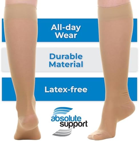 (3 Pairs) Petite Sheer Short-Length Compression Socks for Women 15-20mmHg - Women's Graduated Knee High Support Stockings for Circulation - A403