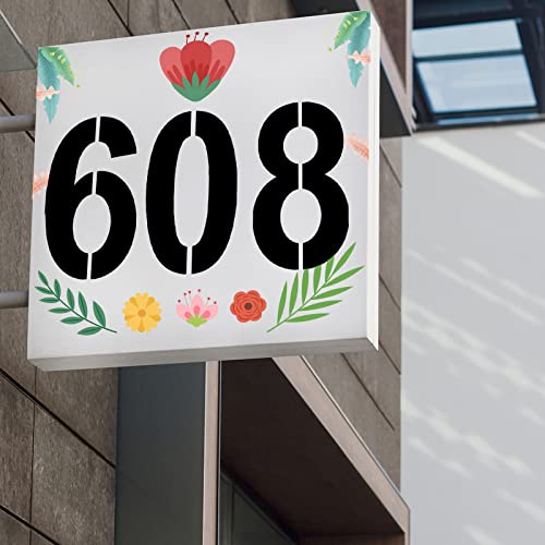 AIEX 8inch Large Number Stencils, Reusable Curb Address Numbers 10pcs Plastic Parking Stencils for Painting from 0 to 9