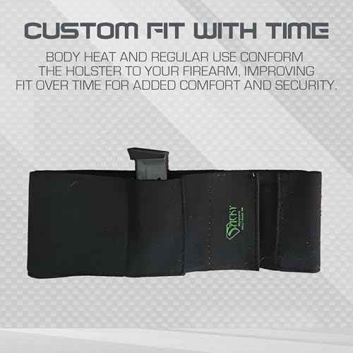Sticky Holsters Gun Belly Band Holster for Men & Women ? Concealed Carry Holster Waistband for Pistols ? Soft, Comfortable Elastic with Hook and Loop Closure ? Non-Slip Design, Large, Black