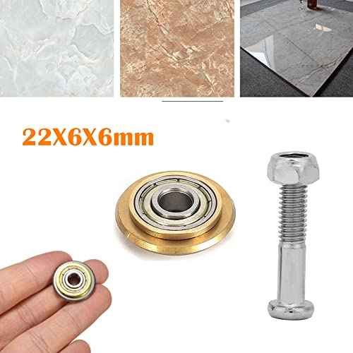 2 Pack Tile Cutter Wheel Cutting Blade Replacement Premium Tungsten Carbide Bearing Ceramic 22¡¿6¡¿6mm Scoring With Bolt Lock Nut For Wall Floor Tiles Glass Knife Manual Machine