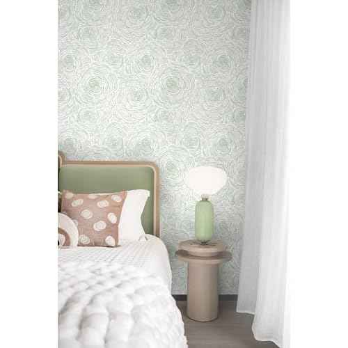 Modern Peel and Stick Wallpaper Green Contact Paper Sage Green Self-Adhesive Wall Paper Removable Decorative Wallpapers for Bedroom Bathroom Cabinets Decor Vinyl 17.3''¡¿78.7''