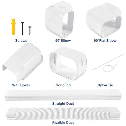 4¡±W 16.5Ft Decorative PVC Line Set Cover Kit for Mini Split Lineset Cover Kit for Air Conditioner & Heat Pump (White)