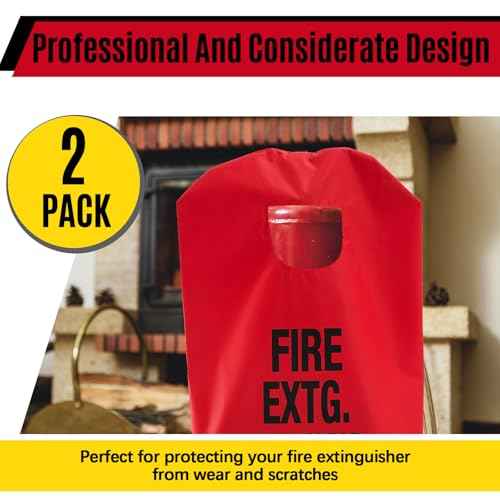 Amylove 2 Pcs Fire Extinguisher Cover 20-26 lb Heavy Duty Thickened Fire Protective Sleeve from Scuffs and Scratches Accessories 18" W x 35" L