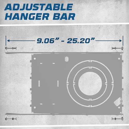 OHLECTRIC 6 Pack ? New Construction Mounting Plate ? Muti-Size 3/4/6 Inch ? Easy Cutout Adjustable Hole Size & Bars - Made of Galvanized Steel Recessed LED Rough in Plate/Bracket