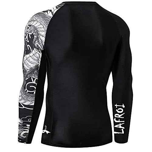 LAFROI Men's Long Sleeve UPF 50+ Baselayer Skins Performance Fit Compression Rash Guard-CLYYB