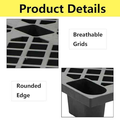 2 Pcs Plastic Pallets, Lightweight Waterproof Floor Pallet, Interlocking Storage Pad with Breathable Grids, Applicable to Indoor and Outdoor, Garages, Kitchen and Basement