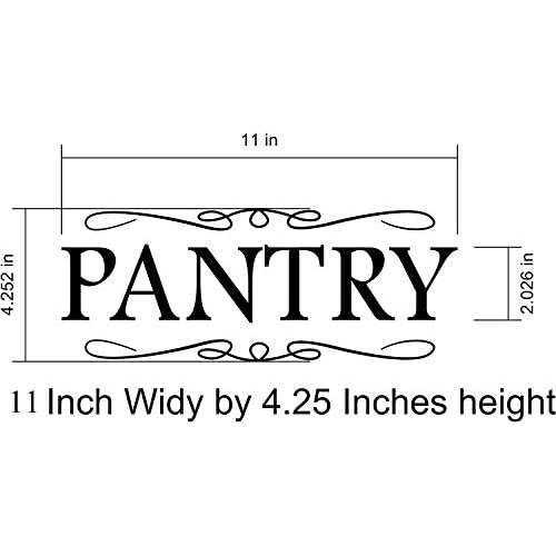 Pantry Vinyl Wall Decal Door Decals Wall Decor Home Decor Kitchen Decor Wall Art Quotes Letters for Home House Farm House Gifts Signs Inspirational (Pantry 4.25" X 11")