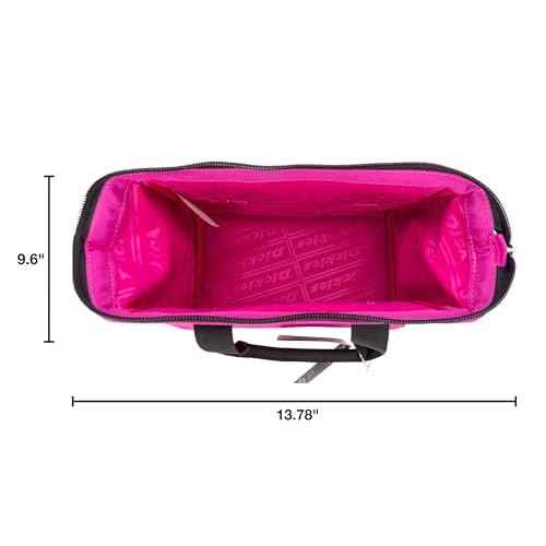 Dickies 12-Inch Durable Canvas Work Bag for Painters, Carpenters, and Builders, Heavy-Duty Zipper, Reinforced Handles, Pink (57148)