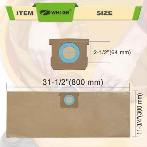 DXVA19-4104 Vacuum Bags compatible with DEWALT Shop Vac 5-8 Gallon Model# DXV08SA, Disposable Dust Collection Filter Bags(15 Pack)