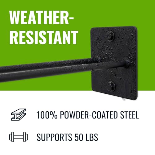 StoreYourBoard Garage Garden Tool Wall Mount Hook, Garage Organization and Storage, Shovel & Rake Hangers Yard Tool Rack, Industrial Steel Holds 50 Pounds