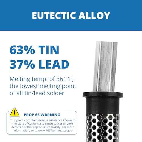 SRA Soldering Super Pure 63/37 Bar Solder ? Eutectic Tin-Lead Alloy for Electronics, Metalwork & Manufacturing | Smooth Flow, Low Melting Point, Made in USA, 1 lb Bar