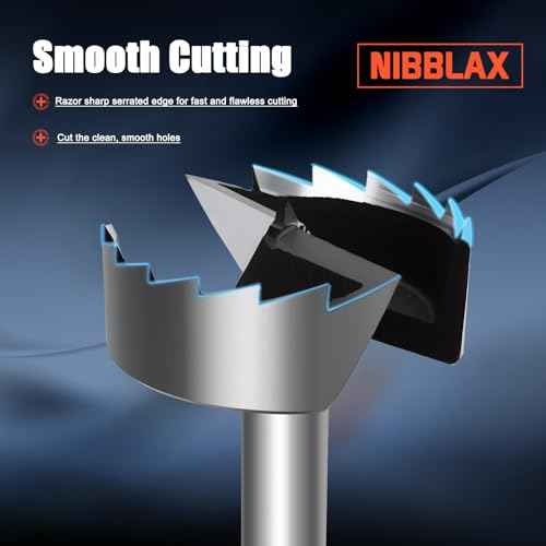 1-5/8" Forstner Bit for Wood, 1-5/8 Inch (Dia.) Wood Drill Bit Forstner Bits for Woodworking, Hex Shank