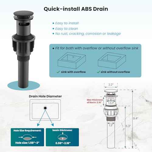 gotonovo 8 Inch Widespread Bathroom Sink Faucet 3 Hole 2 Handles Lavatory Basin with Pop Up Drain with Hot and Cold Mixer Valves Vintage Matte Black