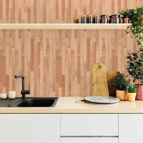 Jeweluck Wood Contact Paper Peel and Stick Wallpaper 17.7inch ¡¿ 118.1inch Faux Wood Peel and Stick Countertops Self Adhesive Contact Paper Waterproof Wood Wall Paper Decorative for Cabinets Vinyl