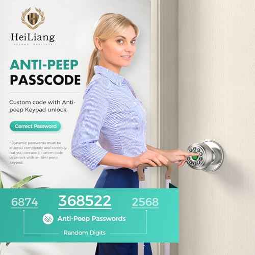 Fingerprint Door Lock£¬Fingerprint and Keypad Input Smart Door knob, App Controlled Biometric Door Lock, Keyless Entry, Bedroom, Office, Hotel, Apartment Auto Door knob(Silver)