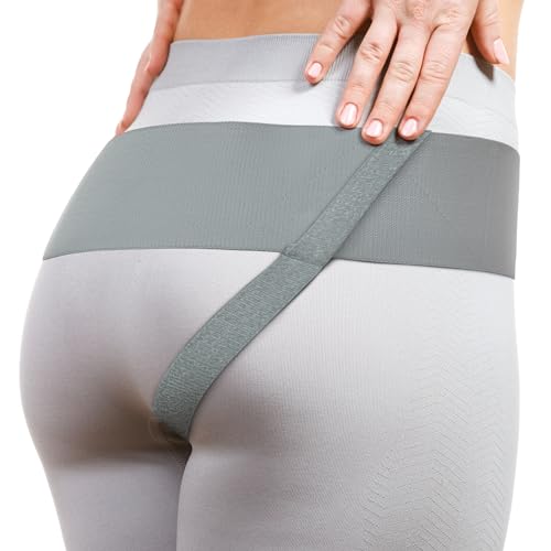 ORTONYX Inguinal Hernia Belt for Men and Women with Removable Compression Pad and Adjustable Waist Strap, Hernia Support Truss for Inguinal, Incisional Hernias, Left/Right Side - Gray S/M