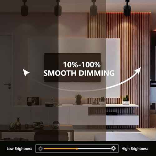 VANoopee 6 Pack 10W Dimmable LED Track Lighting Heads H Type Track Light Replacement Fixtures Bright 3000K Warm White Ceiling Spotlight for Accent Task Art, Flicker Free CRI90+ 24¡Æ 800lm Black