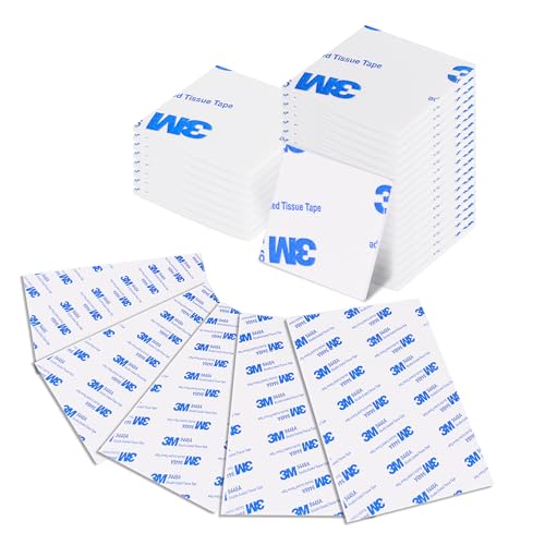 Double Sided Foam Tape Heavy Duty Mounting Tape, Waterproof,Removable,Sticky Pad for Car, Home, Office Decor,30 x 30 x 2mm, (100 Pcs White Square)
