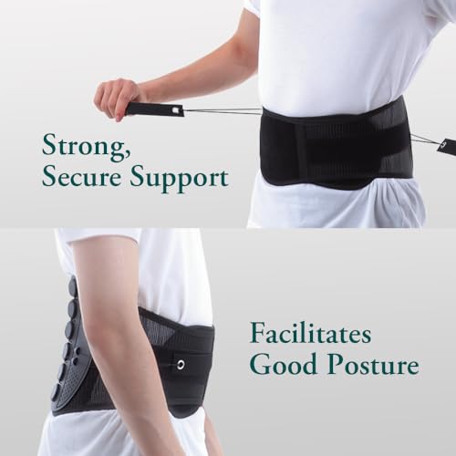 Lumbar Support Back Brace (Official) - Enhances Comfort, Breathable Design, Lower Back Belt, Posture and Spine Support (S size, 23.6-28.7 in)