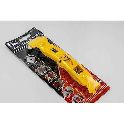 Spring Tools 5-1 Caulk Tool; 5 in 1 Caulking Tools Caulk Finishing Tool Caulk Remover Tool Caulk Remove Scraper Silicone Tool for Bathroom