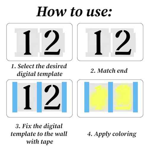 20 Pcs Curb Painting Stencils Kit 4 Inch Curb Address Stencil Kit for Painting on Walls Number Curbs Stencils Kits for Address Paint on Wood Wall Mailbox Road