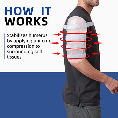 Sarmiento Brace - Humeral Shaft Fracture Splint Humeral Fracture Brace for Broken Upper Arm Shoulder Bicep Left/Right Arm Long-Bone Humerus Fracture for Men and Women (S)