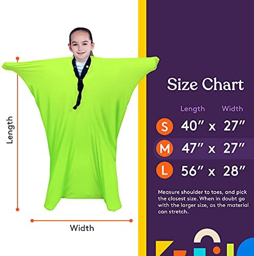 Special Supplies Sensory Body Sock Full-Body Wrap to Relieve Stress, Stretchy, Breathable Cozy Sensory Sack for Boys, Girls