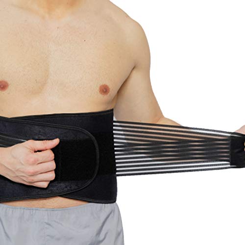NeoTech Care Neoprene Back Brace for Optimal Support and Pain Relief - Adjustable Compression Belt for Lumbar Stability - Comfortable and Breathable Lower Back Support (Blue, Size 4XL)