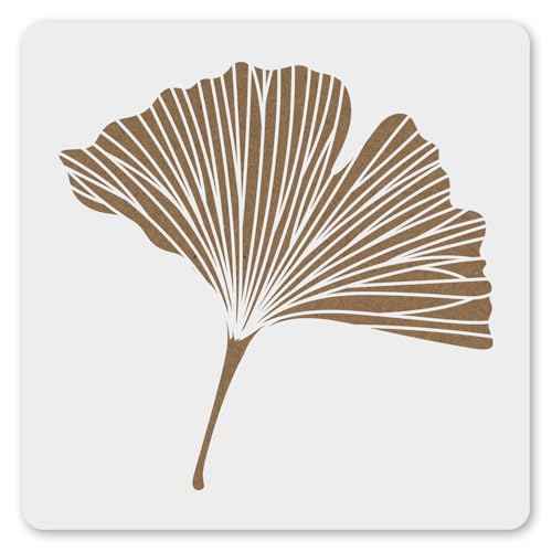 MAGJUCHE Ginkgo Leaf Stencil 12 Inches, Reusable Biloba Stencil for Painting DIY Crafts Decor