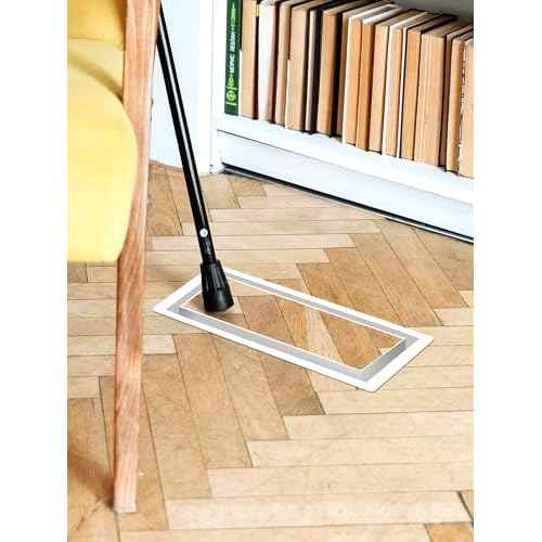 Floor Vents 4x10, Heavy Duty Steel Floor Register, 50% Higher Ventilation Performance Than Others, Sleek Modern Design, Sandtex White Finish, Fits Tile Wood Inserts, Floor Vent Covers for Home Floor