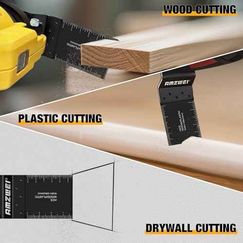 50Pcs Professional Oscillating Tool Blades Multitool Blade, Universal Oscillating Saw Blades Wood Plastic Drywall Cutting Compatible with Dewalt, Milwaukee, Dremel, Ryobi, Bosch