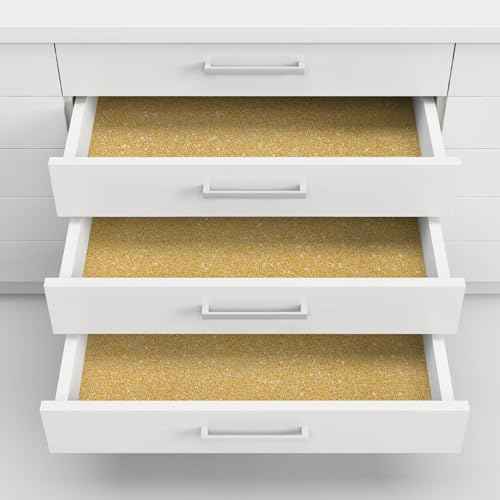 wishFIRE Gold Glitter Peel and Stick Wallpaper 17.3" x 120" Sparkly Contact Paper Gift Wrapping Paper Removable Self-Adhesive Bling Wallpaper DIY Decorative for Bedroom Living Room