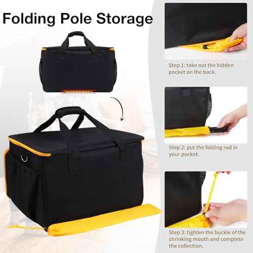 Storage Bag Compatible with Wagner Spraytech C900134 Steamer Adjustable Carrying Bag Case Portable Steam Cleaner Storage Bag with Extra Pockets for Accessories, Bag Only