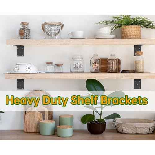 5x5x2.5¡° Heavy Duty Angle Bracket£¬ (8PCS) L Bracket for Shelves Fence Pergola Post Wood£¬90 Degree Corner Brace for Floating Shelf Countertop Support
