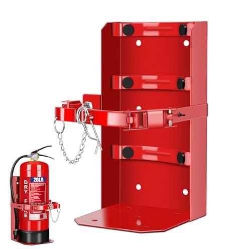 Heavy Duty Vehicle Bracket,Fire Extinguisher Brackets&Mounts-St12 Steel Red, Fit 20lb Dry/10lb Co2 Extinguisher-for School,Garage,Vehicle,Boat,Truck Generic Replacement for 810 by amerex