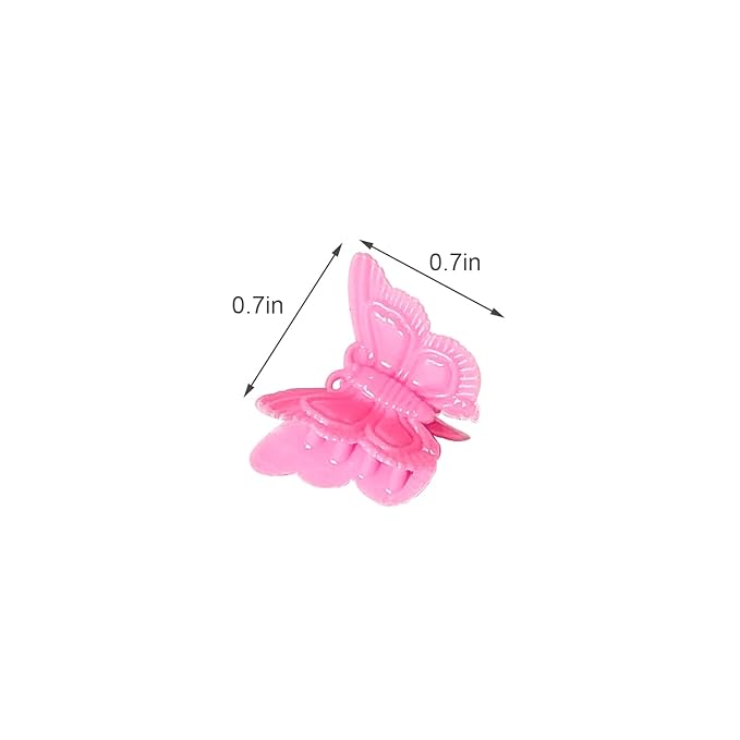 50 Packs Assorted Color Butterfly Hair Clips, Beautiful Mini Butterfly Hair Clips Hair Accessories for Women and Girls (50 pcs Random Colour)