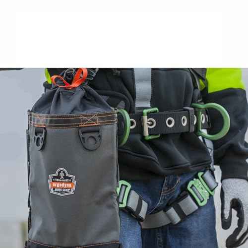 Ergodyne Arsenal 5928 Topped Bolt Bag Tool Pouch ? Tall, Polyester,Gray
