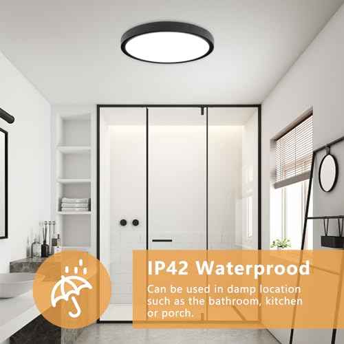 2PK 15.8 Inch Led Ceiling Light Flush Mount, 32W, 3480LM, 3000K/4000K/6000K CCT Selectable Super Slim LED Ceiling Light, Low Profile Round Flat Panel Fixture for Hallway, Bedroom,Kitchen ect