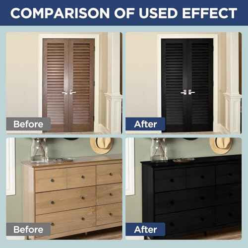 Wood Finishing Wax Liquid Wood Polish & Primer 2-in-1, Black Paint Protective Restore a Finish for Wood Furniture Polish Chalk Paint 9 Oz No Sanding Needed Odor-Free Waterbased