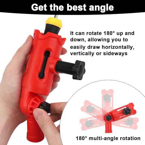 Multi-Angle Paint Brush Extender, Extension Pole Attachments for Paint Brushes and Rollers Edger Painting Tool Adaptor with Rotating Head for High Ceiling Walls Corners