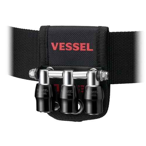 Vessel QB-10B3K Quick Catcher 3 Row Holder, Black
