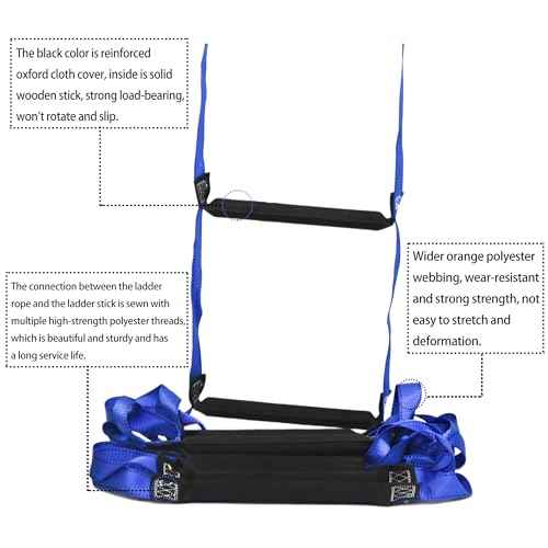 Emergency Fire Escape Ladder 16 Feet Portable Safety Rope Ladder Emergency Escape Ladders for 2-3 Story Homes for Windows, Balconies, and Sailboats, Kayaks, Etc