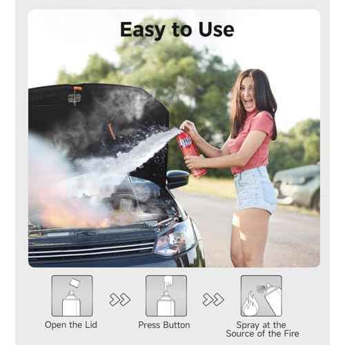Fire Extinguisher 4-Pack with Mount Brackets£¬Portable for Home, Kitchen, Car, Boat£¬BBQ -Multi-Purpose Fire Protection