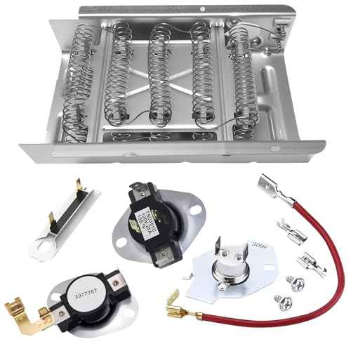 Dryer Heating Element Kit for whirl-pool WED5010LW0 WED5010LW1 WED7000DW2 WED5200VQ0 LER4634JQ0 LER3624PQ0 LER5636EQ3 LER4634PQ0 WED5540SQ0 WED5600SQ0 WED4900XW2 WED5100VQ0