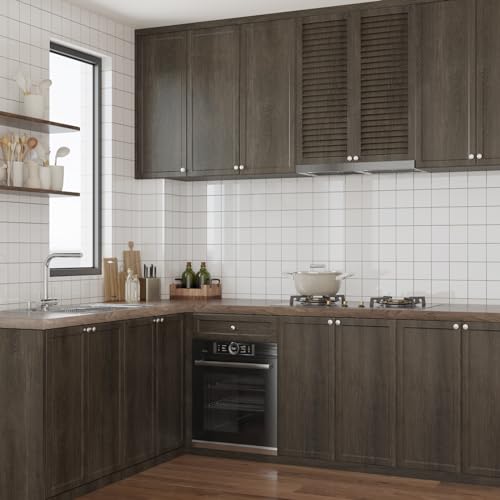 VaryPaper Cedar Brown Wood Contact Paper Peel and Stick Countertops Waterproof Wood Grain Vinyl Wrap for Cabinets Self Adhesive Wooden Wallpaper Wooden Look Contact Paper for Desk Table 15.7''x78.7''